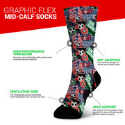 Soccer Graphic Flex Mid-Calf Socks - Soccer Life