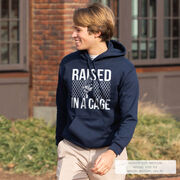 Baseball Hooded Sweatshirt - Raised In a Cage