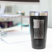 Girls Lacrosse 20 oz. Double Insulated Tumbler - Lax Flag