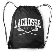 Lacrosse Crossed Sticks Drawstring Backpack