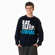 Swimming Crewneck Sweatshirt - Eat Sleep Swim