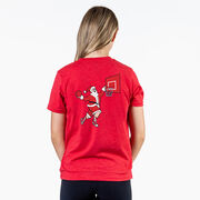 Basketball Short Sleeve T-Shirt - Slam Dunk Santa (Back Design)