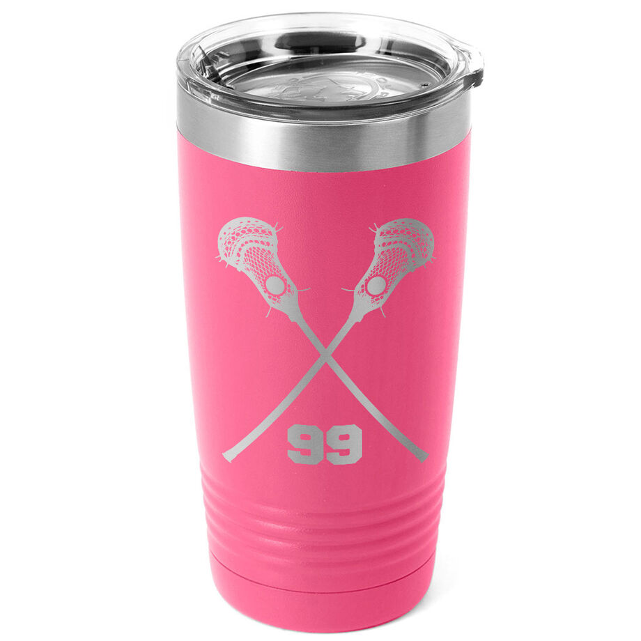 Guys Lacrosse 20 oz. Double Insulated Tumbler - Personalized Crossed Sticks