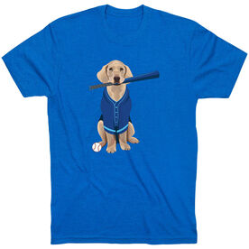 Baseball Short Sleeve T-Shirt - Dinger the Baseball Dog
