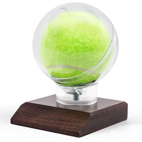 Tennis Round Ball Display with Optional Engraved Plate