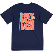 Softball Short Sleeve Performance Tee - Hey Batter Batter