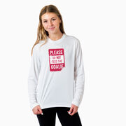 Hockey Long Sleeve Performance Tee - Don't Feed The Goalie