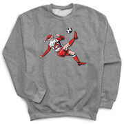 Soccer Crew Neck Sweatshirt - Soccer Santa