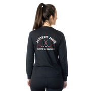 Hockey Tshirt Long Sleeve - Loud and Proud Hockey Mom (Back Design) 