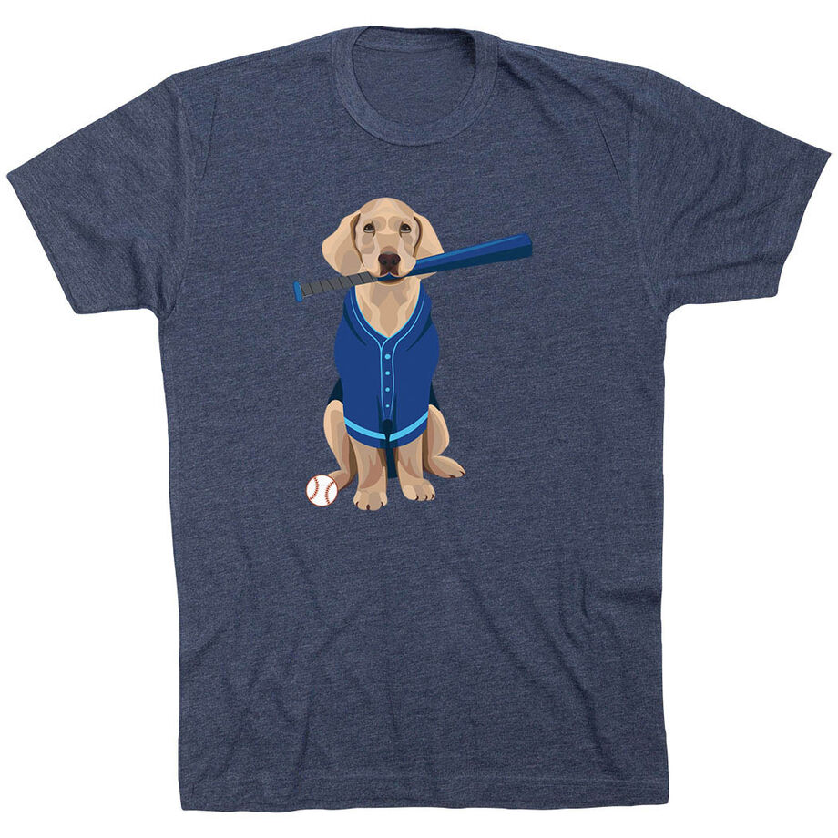 Baseball Short Sleeve T-Shirt - Dinger the Baseball Dog