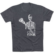 Guys Lacrosse Short Sleeve T-Shirt - Skeleton (White)