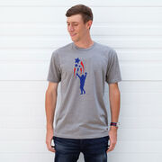 Guys Lacrosse Short Sleeve T-Shirt - USA Spirit