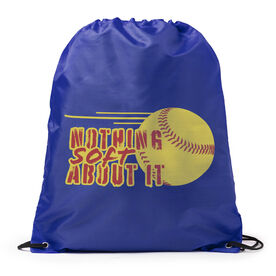 Softball Drawstring Backpack - Nothing Soft About It