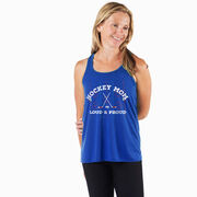 Hockey Flowy Racerback Tank Top - Loud and Proud Hockey Mom