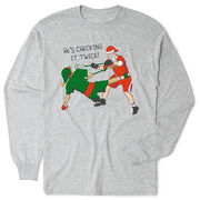 Guys Lacrosse Tshirt Long Sleeve - Checking It Twice Lacrosse