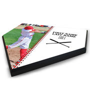Baseball Home Plate Plaque - Player Photo Stitch