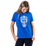 Hockey Short Sleeve T-Shirt - My Goal is to Deny Yours Goalie Mask