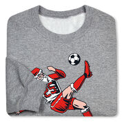 Soccer Crew Neck Sweatshirt - Soccer Santa