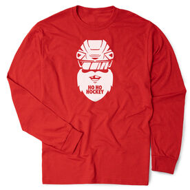 Hockey Tshirt Long Sleeve - Ho Ho Santa Face