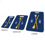 Crew Bag/Luggage Tag - Personalized Text with Crossed Oars