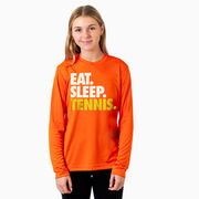 Tennis Long Sleeve Performance Tee - Eat. Sleep. Tennis.