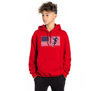 Guys Lacrosse Hooded Sweatshirt - Patriotic Lacrosse