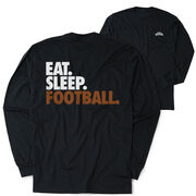 Football Tshirt Long Sleeve - Eat. Sleep. Football (Back Design)