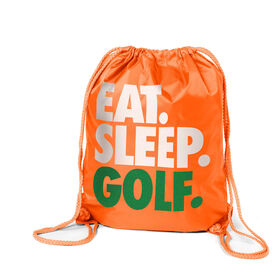 Golf Drawstring Backpack Eat. Sleep. Golf.