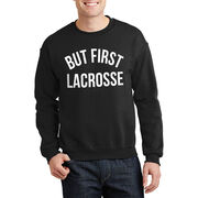 Lacrosse Crew Neck Sweatshirt - But First Lacrosse