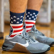 Wrestling Woven Mid-Calf Socks - USA Wrestling