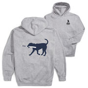 Baseball Hooded Sweatshirt - Navy Baseball Dog (Back Design)