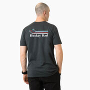 Hockey Short Sleeve T-Shirt - Hockey Dad Sticks (Back Design)