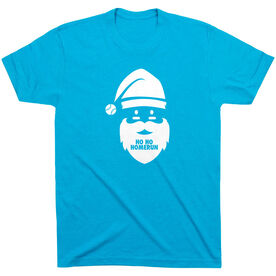 Baseball Short Sleeve T-Shirt - Ho Ho Homerun [Adult Small/Turquoise] - SS