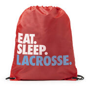 Lacrosse Sport Pack Cinch Sack Eat. Sleep. Lacrosse.
