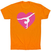 Gymnastics Short Sleeve T-Shirt - Gymnast Heart