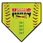 Softball Your Logo Home Plate Plaque