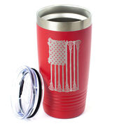 Girls Lacrosse 20 oz. Double Insulated Tumbler - Lax Flag