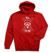 Skiing Hooded Sweatshirt - Yeti To Ski