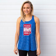 Hockey Flowy Racerback Tank Top - Don't Feed The Goalie