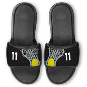Girls Lacrosse Repwell&reg; Slide Sandals - Stick and Number Reflected