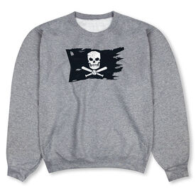 Baseball Crewneck Sweatshirt - Baseball Pirate Flag
