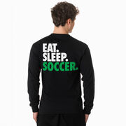 Soccer Tshirt Long Sleeve - Eat. Sleep. Soccer (Back Design)