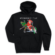 Hockey Hooded Sweatshirt - He's Checking It Twice