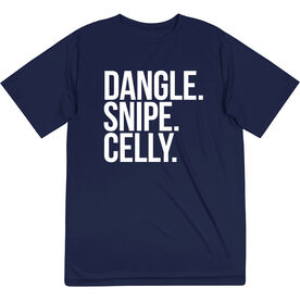 Hockey Short Sleeve Performance Tee - Dangle Snipe Celly Words