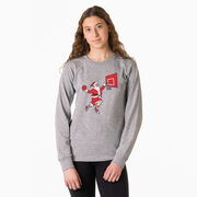 Basketball Tshirt Long Sleeve - Slam Dunk Santa