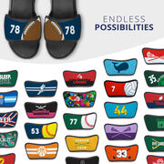 Football Repwell&reg; Sandal Straps - Ball and Number Reflected