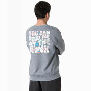 Hockey Crewneck Sweatshirt - You Can Find Me At The Rink (Back Design)