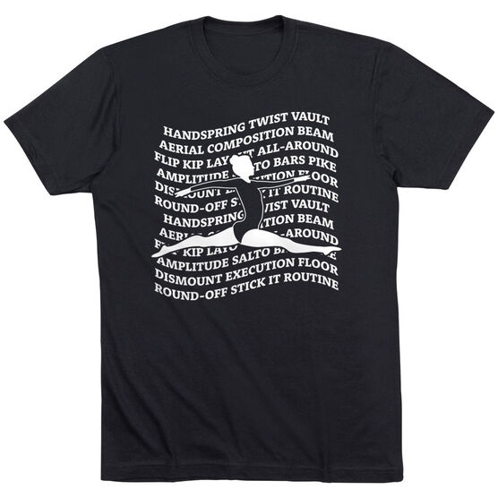 Gymnastics Short Sleeve T-Shirt - Gymnastics Words