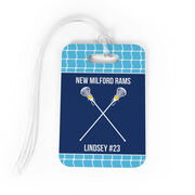 Girls Lacrosse Bag/Luggage Tag - Personalized Team Crossed Sticks