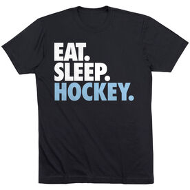 Hockey Short Sleeve T-Shirt - Eat. Sleep. Hockey. [Adult XXX-Large/Black] - SS